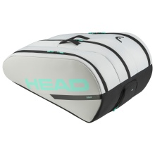 Torba na rakiety tenisowe Head Tour Racquet Bag XL (torba na rakiety, 3 główne komory) 2024 szary/teal 12szt